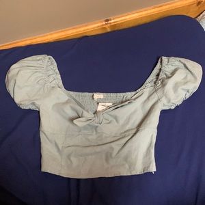 mint green crop top